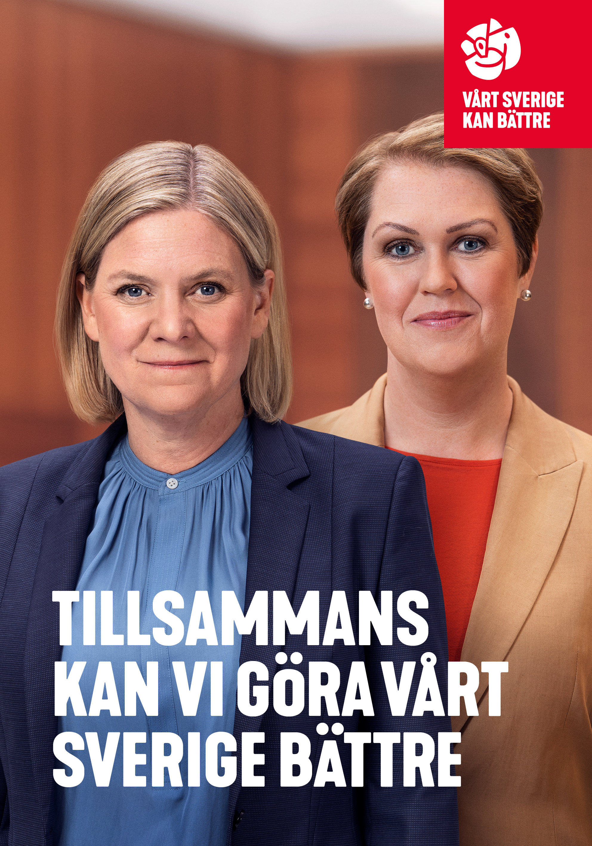 Valaffisch Magdalena Andersson och Lena Hallengren