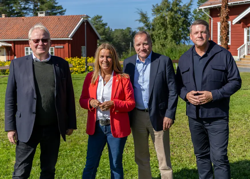 Peter Hultqvist, Anna-Caren Sätherberg, Stefan Löfven, Tobias Baudin