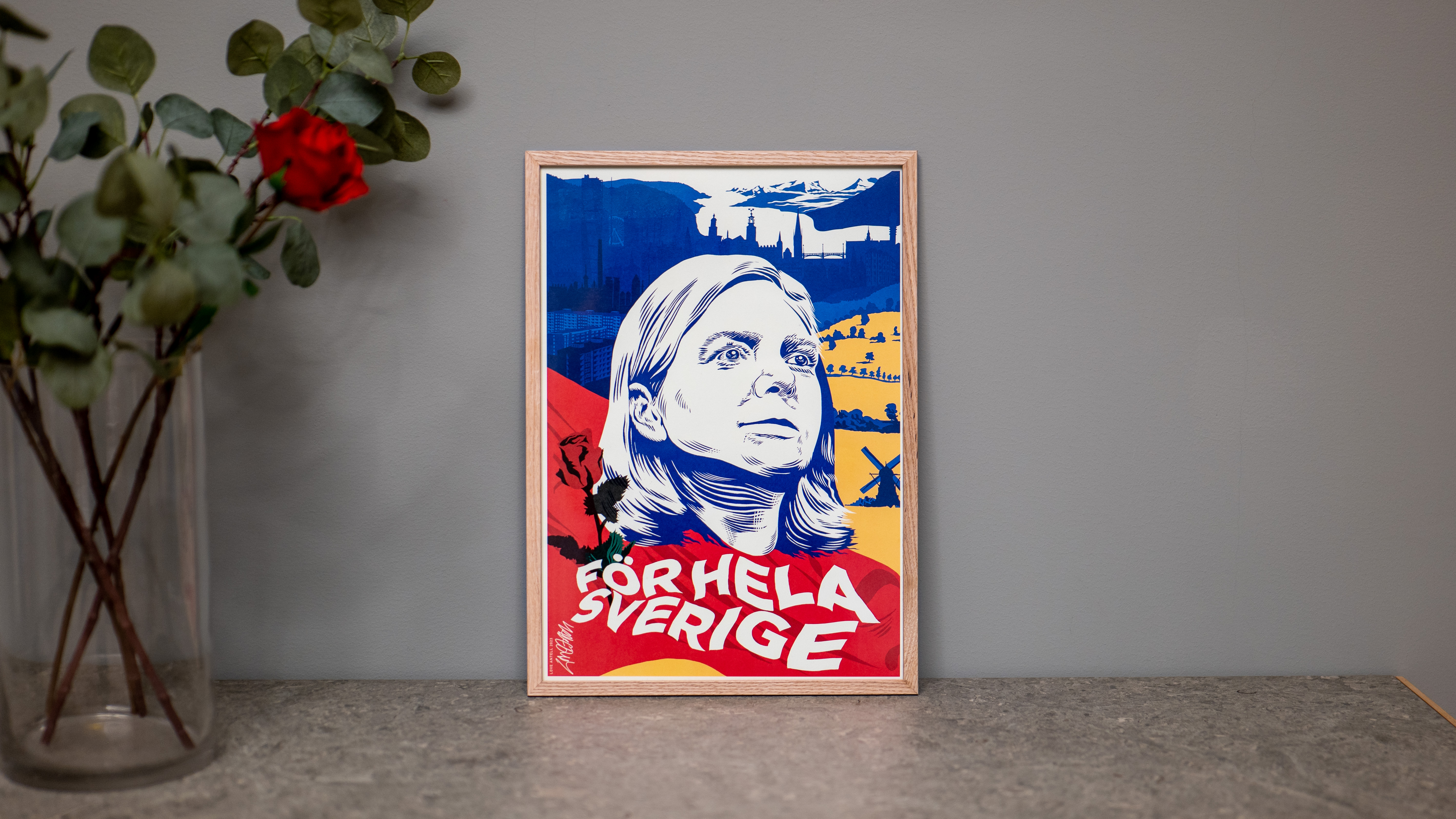 För hela Sverige - Affisch av Love Antell